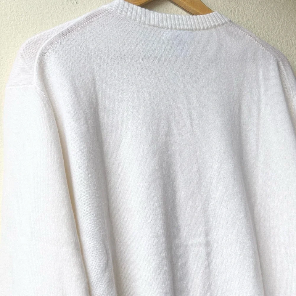 NWOT J. Crew Perfect Cashmere Cardigan in Snow Cream White Sz XL
